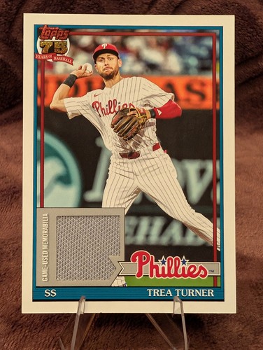 Topps 2026 Series 1 1991 Relics Trea Turner Phillies Game-Used Relic #91R-TT
