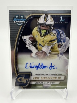 Eric Singleton Jr 2024 Topps Bowman U Chrome 1st Bowman Prospect Auto 