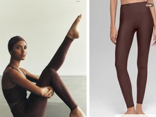 alo yoga Airlift High Waist Sleek Legging in Brownstone, NWT, XS orig$138