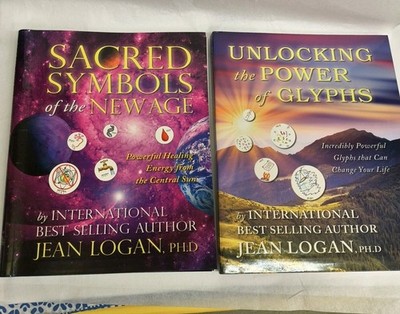 SET Of Jean Logan Unlocking The Power Of The Glyphs And Sacred Symbols, NEW