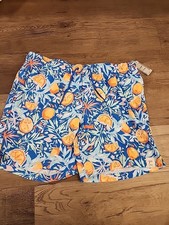 George Men's Swim Trunk Shorts XL 40-42 Blue Oranges