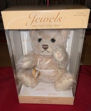 STEIFF JEWELS TEDDY BEAR W/ SWAROVSKI HEART ORNAMENT  CERTIFICATE