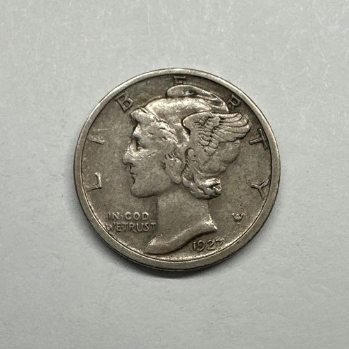 Photo of a 1927-S Mercury Dime from an eBay listing that sold on Jul 20, 2026