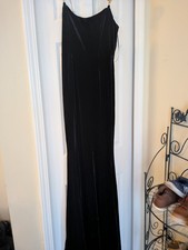 Fashion nova Prom Or Evening Gown, Beautiful Black Velvett Dress With Gold...
