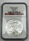 2006 $1 American Silver Eagle NGC MS70 1 oz Coin First Strikes- Toning