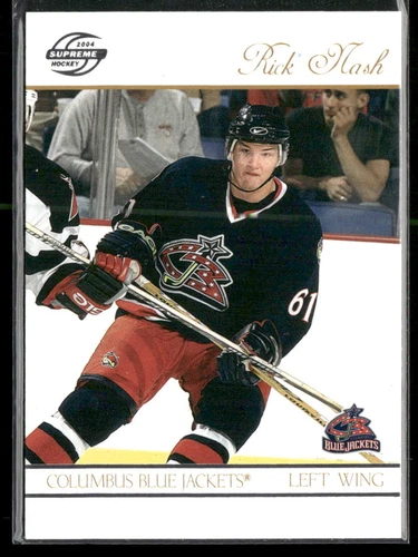 2003 04 Pacific Supreme Rick Nash vendita al dettaglio #27 Columbus giacche blu