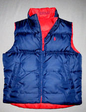 Polo Ralph Lauren Zip-Up Reversible Down Puffer Vest Jacket Kids Youth 3T