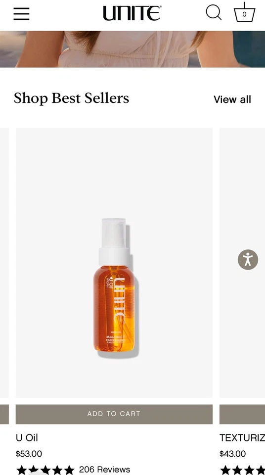 UNITE Hair U Oil - Aceite de argán, 4 fl. Oz Foto 2 de 2