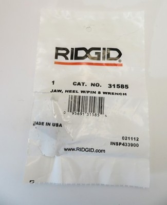Ridgid #31585 Jaw Heel & Pin for  HD 8'' Pipe Wrench