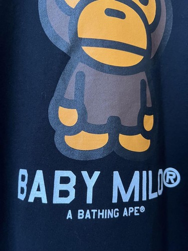 A Bathing Ape Baby Milo M T-Shirt Graphic Logo Mint Unisex Top - Picture 6 of 7