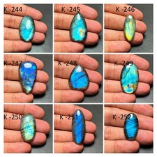 Natural Labradorite Cabochon Loose Semi Precious Gemstone For Jewelry Making