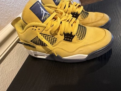 Nike Air Jordan 4 Retro Lightning Yellow CT8527-700 Men s Size 9
