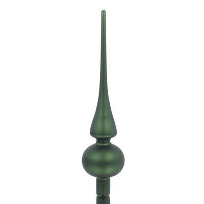 Kaemingk Weihnachtsbaumspitze Piniengrün matt Ø 6 cm 26 cm hoch - Glas