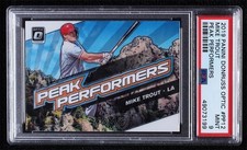2019 Panini Donruss Optic Peak Performers Mike Trout #PP-12 PSA 9 MINT 1b0