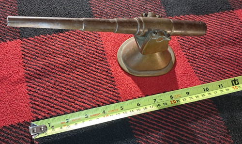Awesome Vintage Brass 3Lbs. Working Black Powder Signal Cannon 10 1/2" Barrel