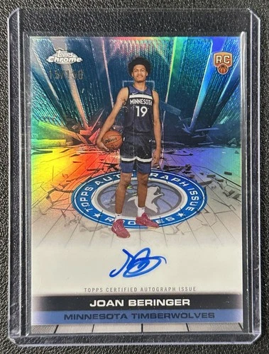 JOAN BERINGER 2025-26 TOPPS CHROME AUTO ISSUE ROOKIE BLUE REFRACTOR RC 15/150