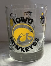 Iowa Hawkeyes Drinking Glass Vintage 1981 C&J Specialties Whiskey RARE
