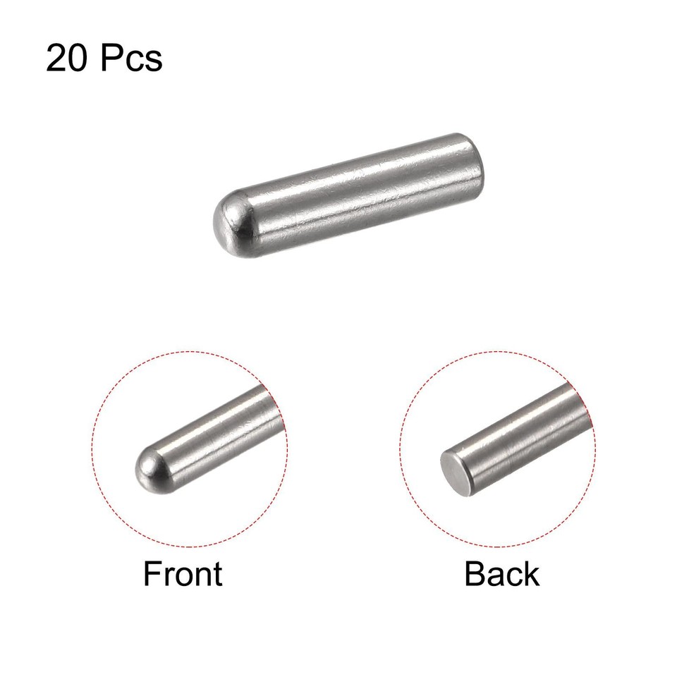 5x20mm Dowel Pins, 20pcs Round Head Flat Chamfered End Dowel Pin | eBay