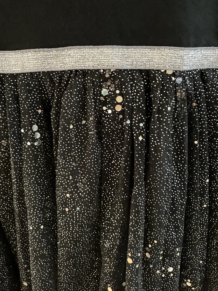 Vestido de tul tejido manga larga Cat & Jack para niñas negro brillante talla L (10-12) ¡NUEVO CON ETIQUETAS! Foto 3 de 4