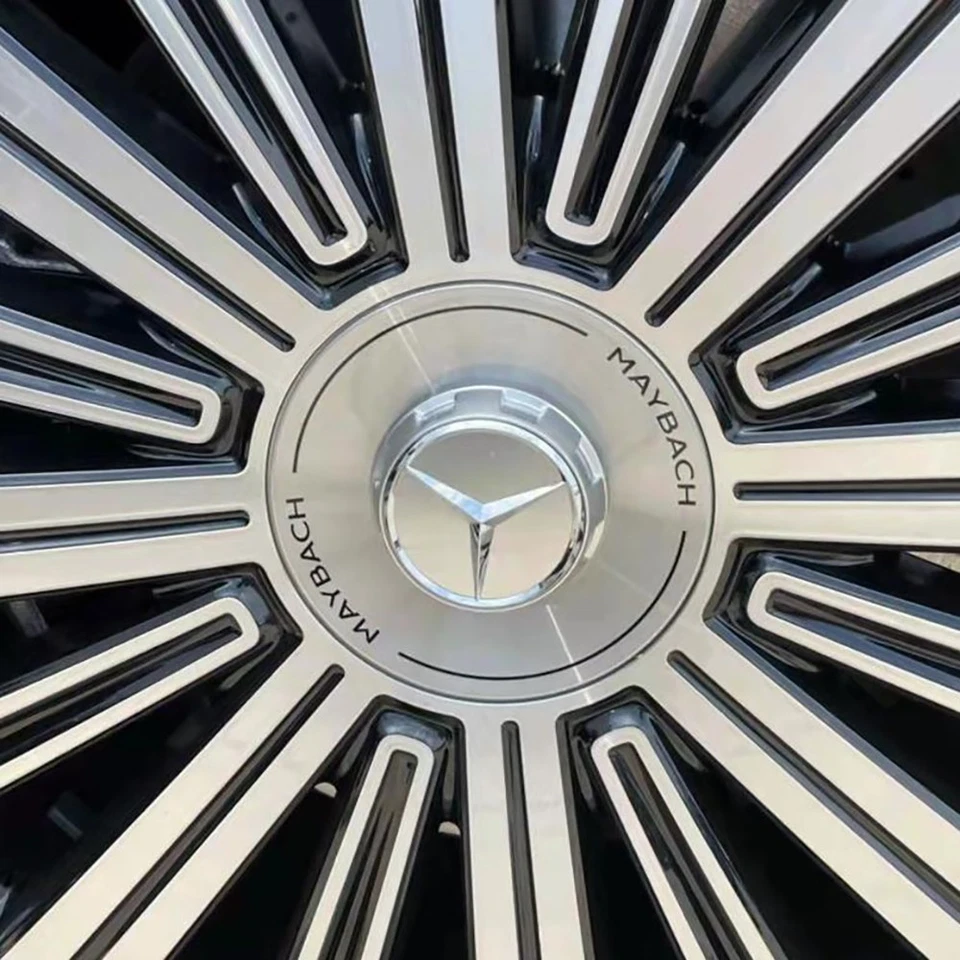 4x emblema de tapa central de rueda real premium de alta fiabilidad para Mercedes - Benz GLS480 Foto 2 de 4