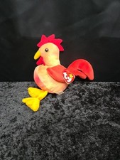 Ty Beanie Baby DOODLE The Rooster 4th Generation 3rd Tush Tag PVC 1996