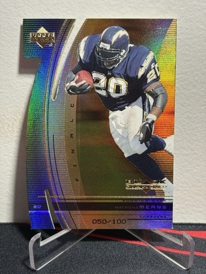 1999 Upper Deck BLACK DIAMOND Football NATRONE MEANS #91 FINAL CUT SP 050/100