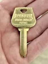 Sargent Keso High Security Dimple Lock Key Blank Locksport Locksmith Collector