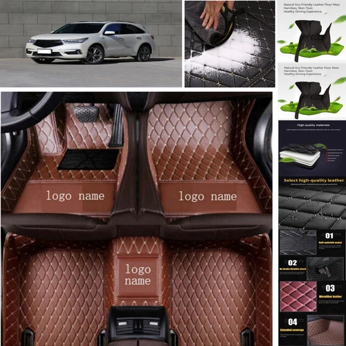 For Acura MDX RDX Car Floor Mats Cargo Liners Custom All Weather PU Leather Mats - Imagen 14 de 31