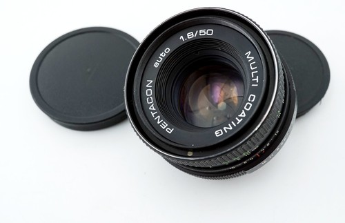 Vintage DDR black MC PENTACON auto 1.8/50mm M42 mount nice portrait lens - Picture 7 of 11
