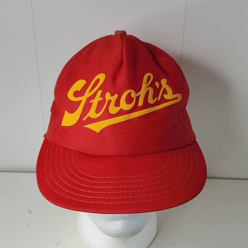 Casquette Snapback Vintage Stroh's Beer – Années 80 – Maille Et Mousse – Neuf Sans étiquette