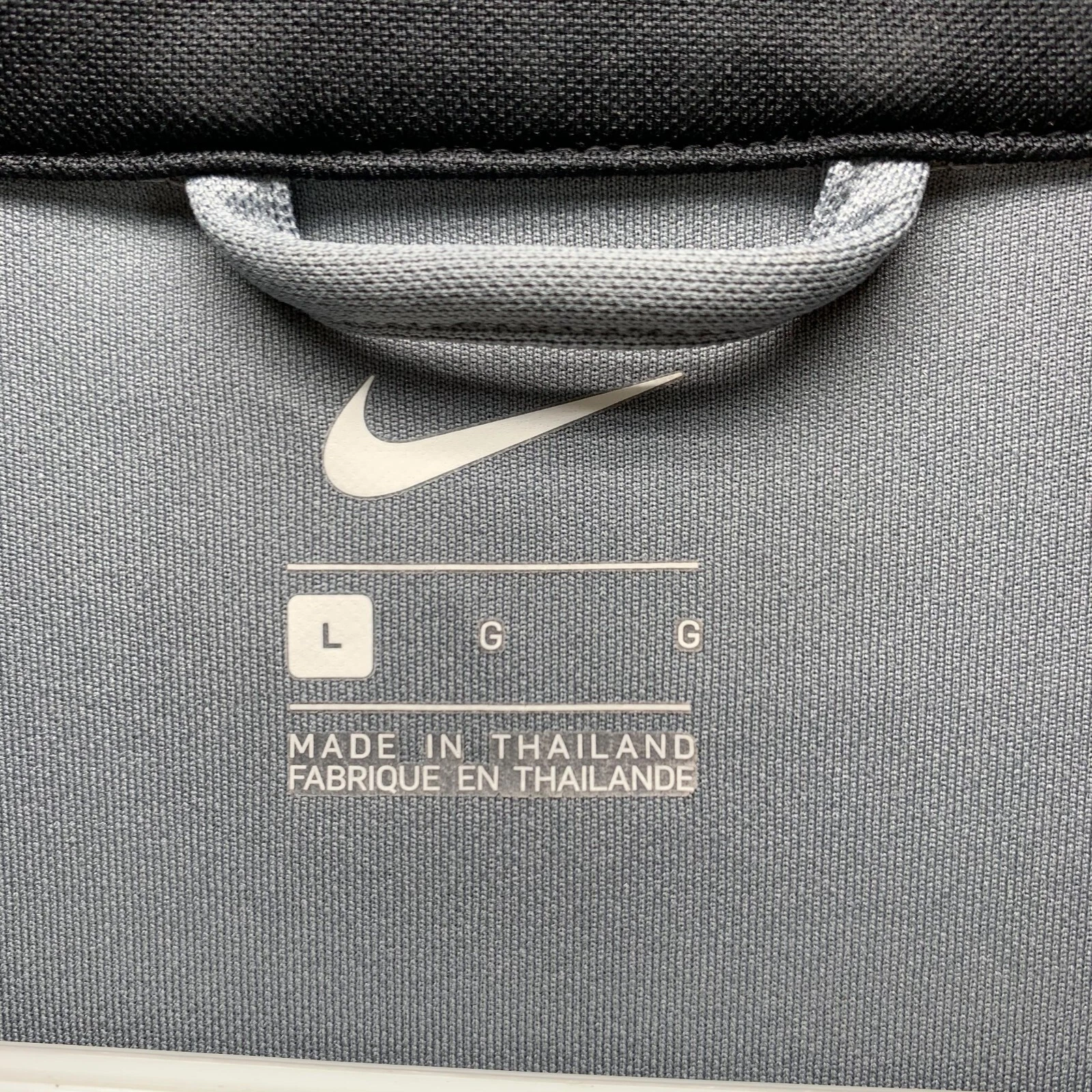 VETEMENTS Felpa Nike Maglione Uomo Large Adulto Grigio Nero Cerniera Piena Logo Atletico Traccia