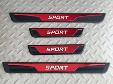 For Lexus Sport Accessories Red Car Door Scuff Sill Cover Panel Step Portector