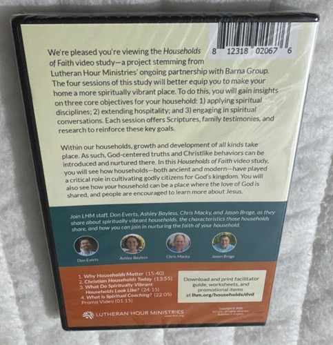 Households Of Faith Small Group Study DVD Lutheran Hour Ministries New Sealed - Picture 9 of 12