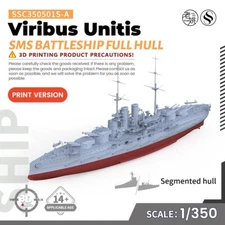 Pre-sale 1/350 Military Model Kit SMS Viribus Unitis Battleship Full Hull