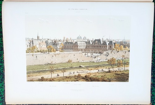 Paris I er - Palais Cardinal (1634) - Hoffbauer Superbe Lithographie 45x30 1885 - 第 1/2 張圖片