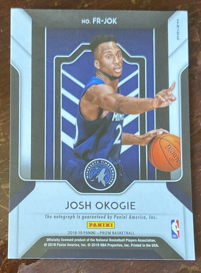 2018-19 Panini Prizm JOSH OKOGIE Silver Disco Fast Break Prizm Rookie AUTO - Image 2 of 2