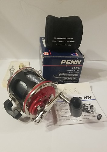 PENN 114H Special Senator 6/0 High Speed Ball Bearing Fishing Reel USA Made