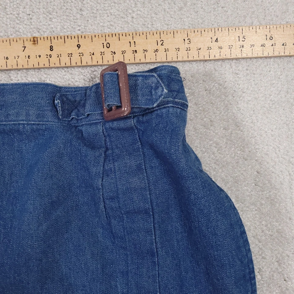 VINTAGE Talbots Skirt Womens 8 Blue Maxi A-Line Denim Prairie Cottage 90s - Image 4 of 4