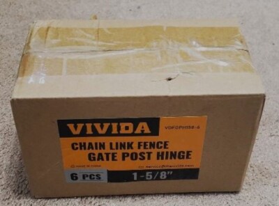 VIVIDA (Pack of 6) 1 5/8'' Chain Link Fence Gate Post Hinges 