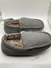 Cat  Jack Boys Grey Franco Moccasin Slippers - Extra-Large 11/12 Kids