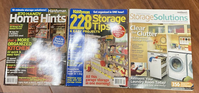Lot of Family Handyman Home Hints, Storage Tips, Workbench Magazine Storage