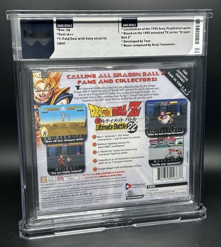 Dragon Ball Z: Ultimate Battle 22 PS1 PlayStation Sealed! WATA Graded 10/A++ - Picture 2 of 2
