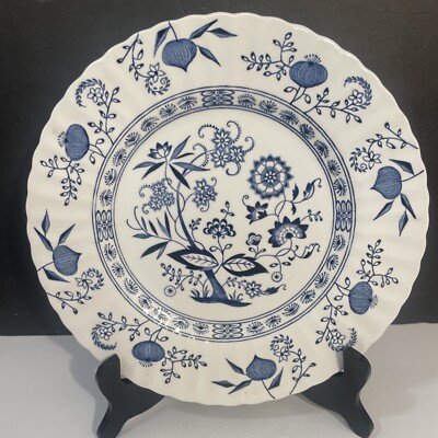 Blue Nordic By J & G Meakin Dinner Place Set~Blue Onion Swirl Rim