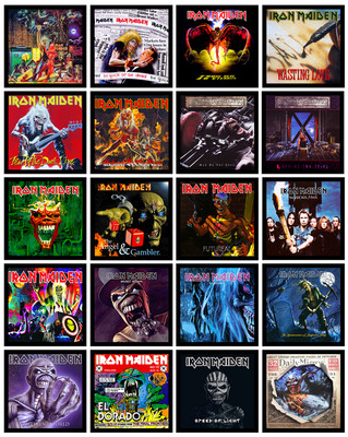 Iron Maiden アルバムジャケ マグネットホルダー IRON MAIDEN 25 pack of album cover discography magnets lot