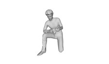 Printle S Homme 217 Figure Photographe Agenouillé Peinte Résine Pour Dioramas