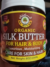 ORGANIC SILK BUTTER- CARE FOR HAIR, SKIN & BODY  Al Riyan 100% Natural