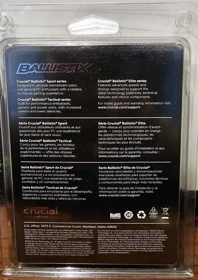 Crucial Ballistix Sport 8GB (2 x 4GB) DDR3 1866 MHz SODIMM Laptop Memory RAM - Image 4 of 4