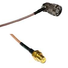 RG316 RP-TNC Male Angle to RP-SMA FEMALE RF Cable Rapid-SHIP LOT