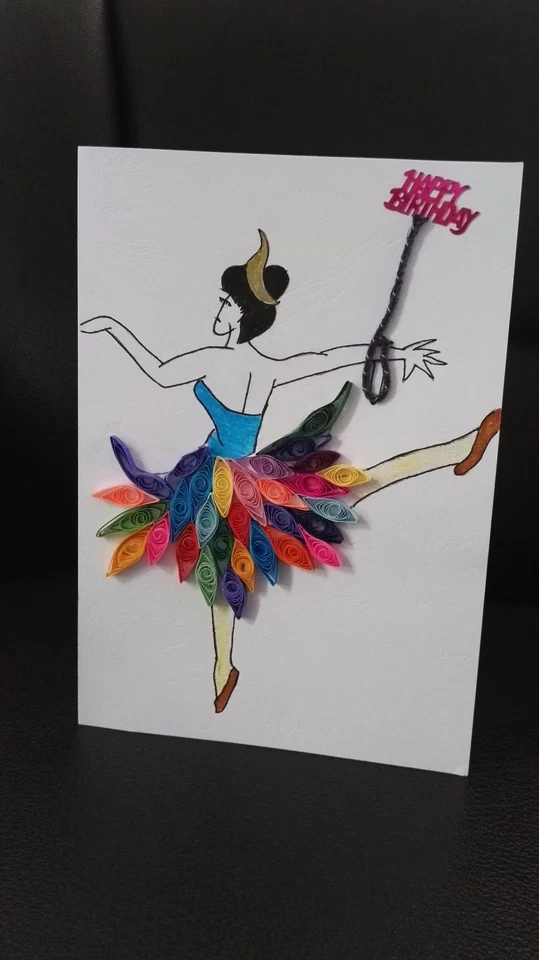 Handmade Paper Quilled Greeting Cards for the Happy Birthday, good luck-Quilling - Image 2 of 4