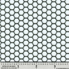 CCG UNIVERSAL 16" x 48" PERF HEXAGON ALUMINUM GRILL MESH SHEET BLACK POWDER COAT